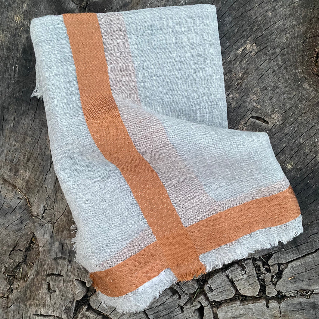 Indus Woven Border Scarf