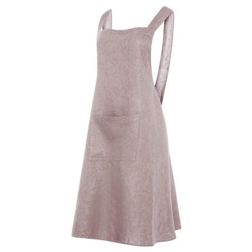 French Linen Pinafore Apron - Fig