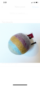 Felt ball - earthy pastel - 2 sizes