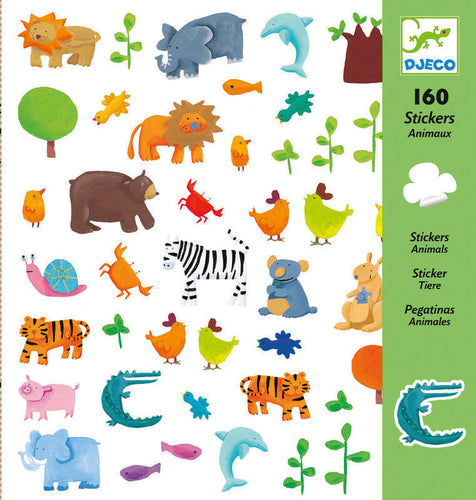 Djeco 160 Stickers - Animals