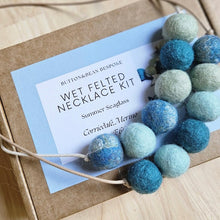 Load image into Gallery viewer, Button &amp; Bean Wet Felted Necklace Kit  - assorted colours