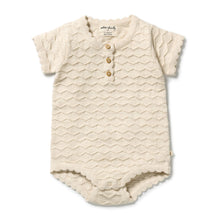 Load image into Gallery viewer, Wilson &amp; Frenchy Milk Cloud Organic Knitted Chevron Bodysuit