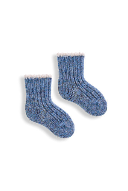 Lisa b. Baby Tipped Rib Cashmere Merino Socks