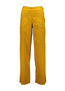 Olga de Polga Peggy Long Pants - Mustard Yellow in Linen