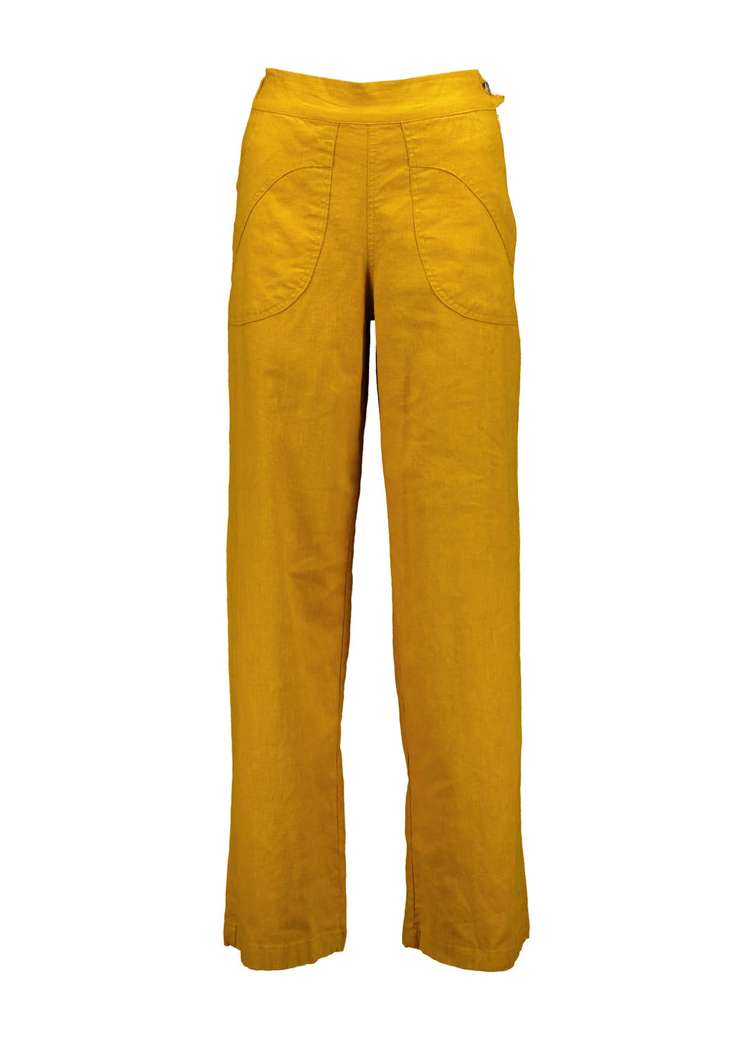Olga de Polga Peggy Long Pants - Mustard Yellow in Linen