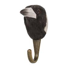 Hand Carved Magpie Hook