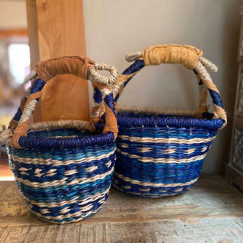 Seagrass Basket - Teal/Blue
