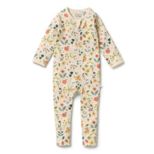 Load image into Gallery viewer, Wilson &amp; Frenchy Summer Garden Organic Zipsuit with Feet