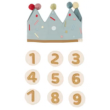 Load image into Gallery viewer, Celebration Birthday Crown Blue Mix by Fabelab 12m+