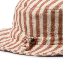 Load image into Gallery viewer, Wilson &amp; Frenchy Cherry Cola Stripe Organic Terry Sun Hat