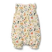 Load image into Gallery viewer, Wilson &amp; Frenchy Summer Garden Organic Ruffle Zipsuit