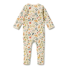 Load image into Gallery viewer, Wilson &amp; Frenchy Summer Garden Organic Zipsuit with Feet
