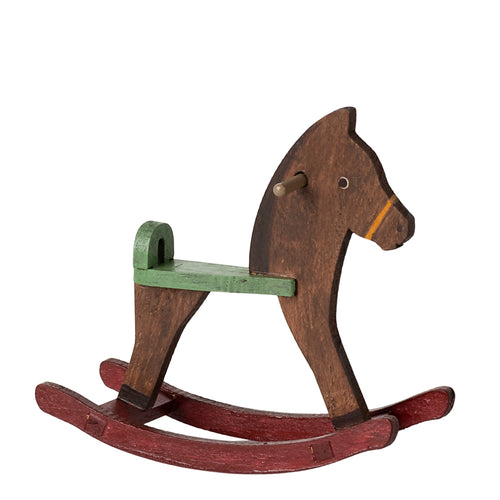 Maileg Rocking Horse for Mouse - Dark brown