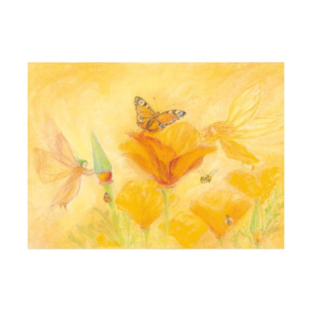 Postcard - Sylphs Help the Flowers