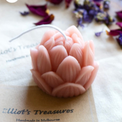 Lotus Flower Candle - pink