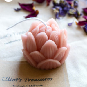 Lotus Flower Candle - pink