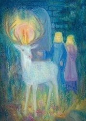 Postcard - Magical Meeting with Deer