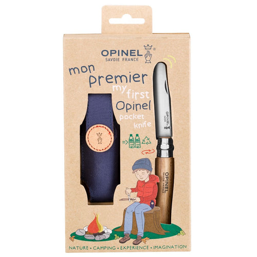 Opinel My First No.7 w/Rounded Tip 8cm & Belt Holster - Natural