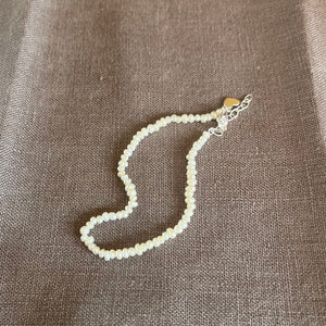 Petals Children’s Pearl Silver Heart Bracelet