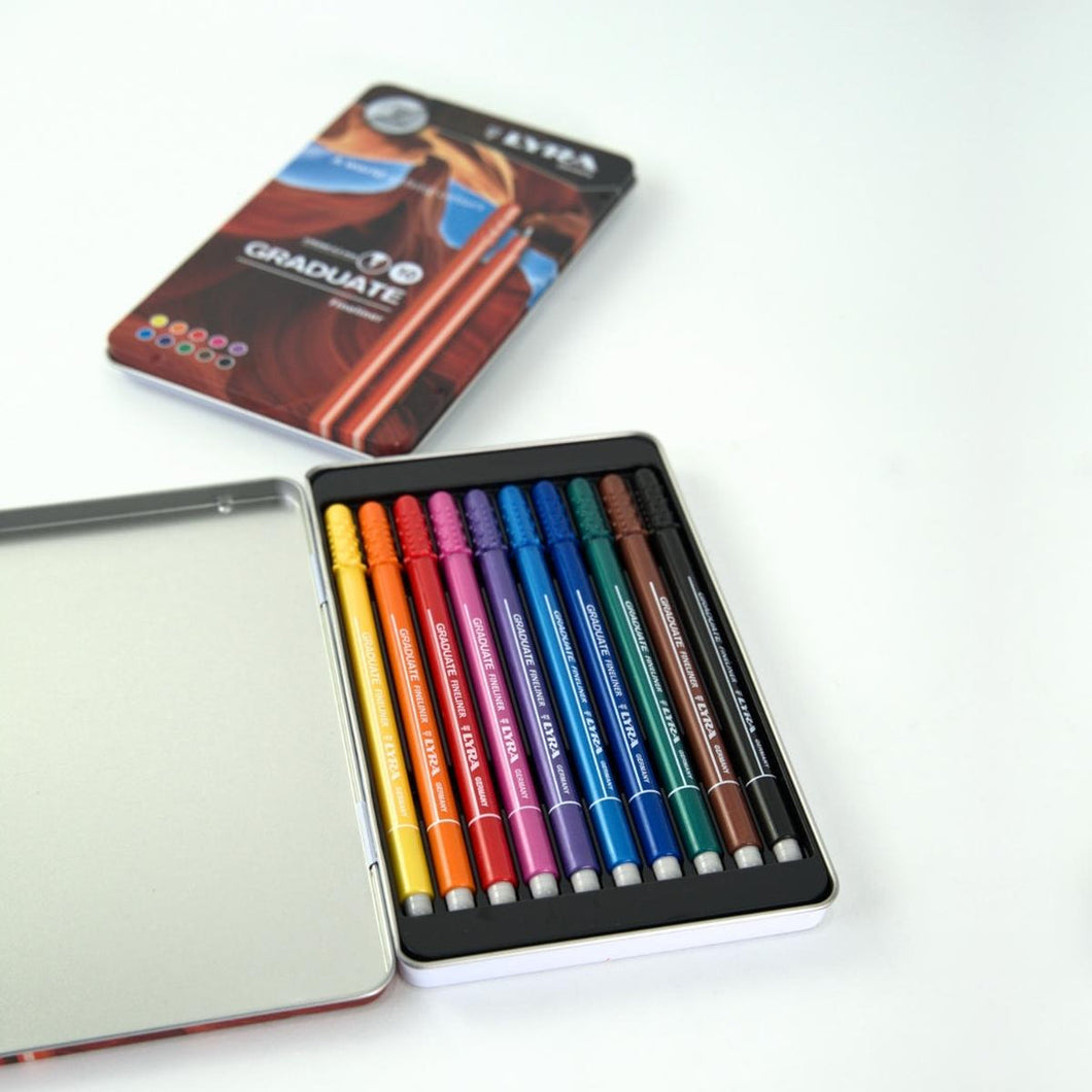 Lyra Graduate Fineliner - 10 assorted colours