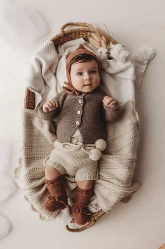 HEIRLOOM Lace 'Alpaca' Blanket - Cloud with Cloud Edge Detail