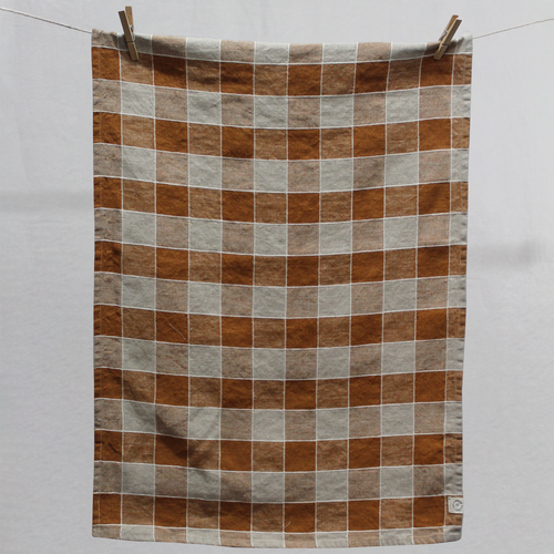 Adrien Linen Tea Towel Tabac
