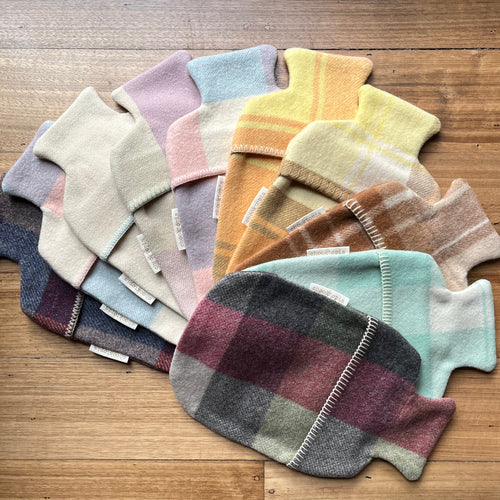 Pure Wool Hot Water Bottle Cover - assorted
