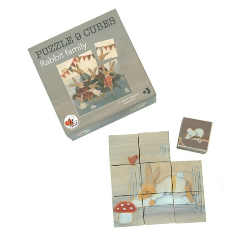 Egmont 9 cube Puzzle - Rabbit Family