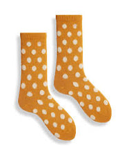 Load image into Gallery viewer, Lisa b Women&#39;s wool cashmere dot crew sock