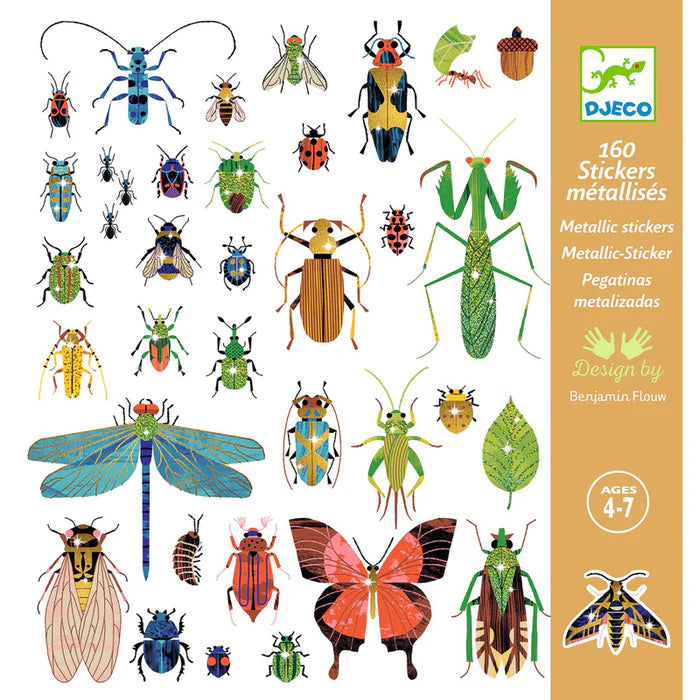 Djeco Stickers - Microcosms Metallic