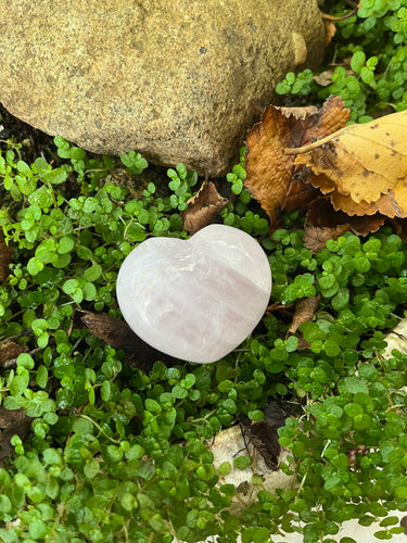 Crystal Heart - Rose Quartz individual with pouch