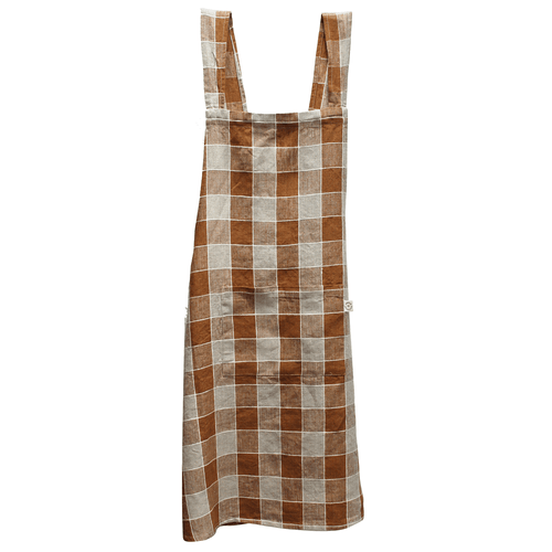 Adrien Linen Apron Tabac