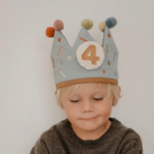 Load image into Gallery viewer, Celebration Birthday Crown Blue Mix by Fabelab 12m+