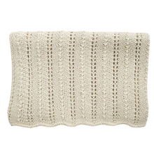 Load image into Gallery viewer, HEIRLOOM Lace &#39;Alpaca&#39; Blanket - Cloud with Cloud Edge Detail