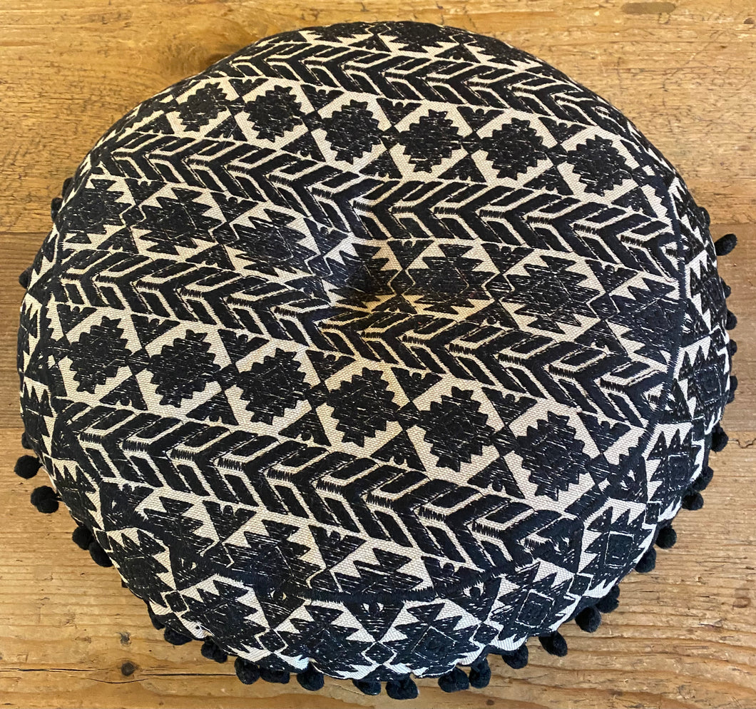Round Embossed Meditation Cushion