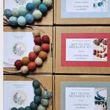 Load image into Gallery viewer, Button &amp; Bean Wet Felted Necklace Kit  - assorted colours