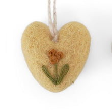 Load image into Gallery viewer, Gry &amp; Sif Mini Heart with Flower Hanging Decoration - assorted