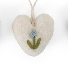 Load image into Gallery viewer, Gry &amp; Sif Mini Heart with Flower Hanging Decoration - assorted