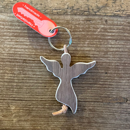 Keyring - Angel (wood veneer)