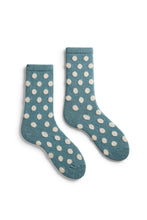 Load image into Gallery viewer, Lisa b Women&#39;s wool cashmere dot crew sock