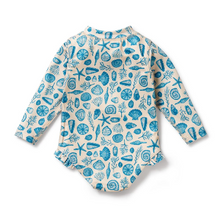 Load image into Gallery viewer, Wilson &amp; Frenchy Shells Long Sleeve Swimsuit