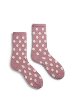 Load image into Gallery viewer, Lisa b Women&#39;s wool cashmere dot crew sock