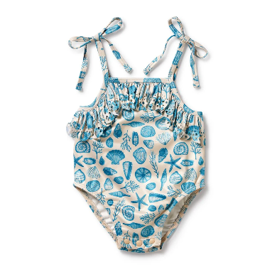 Wilson & Frenchy Shells Cutwork Swimsuit