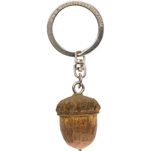 Wildlife Garden Hand Carved Acorn Keyring