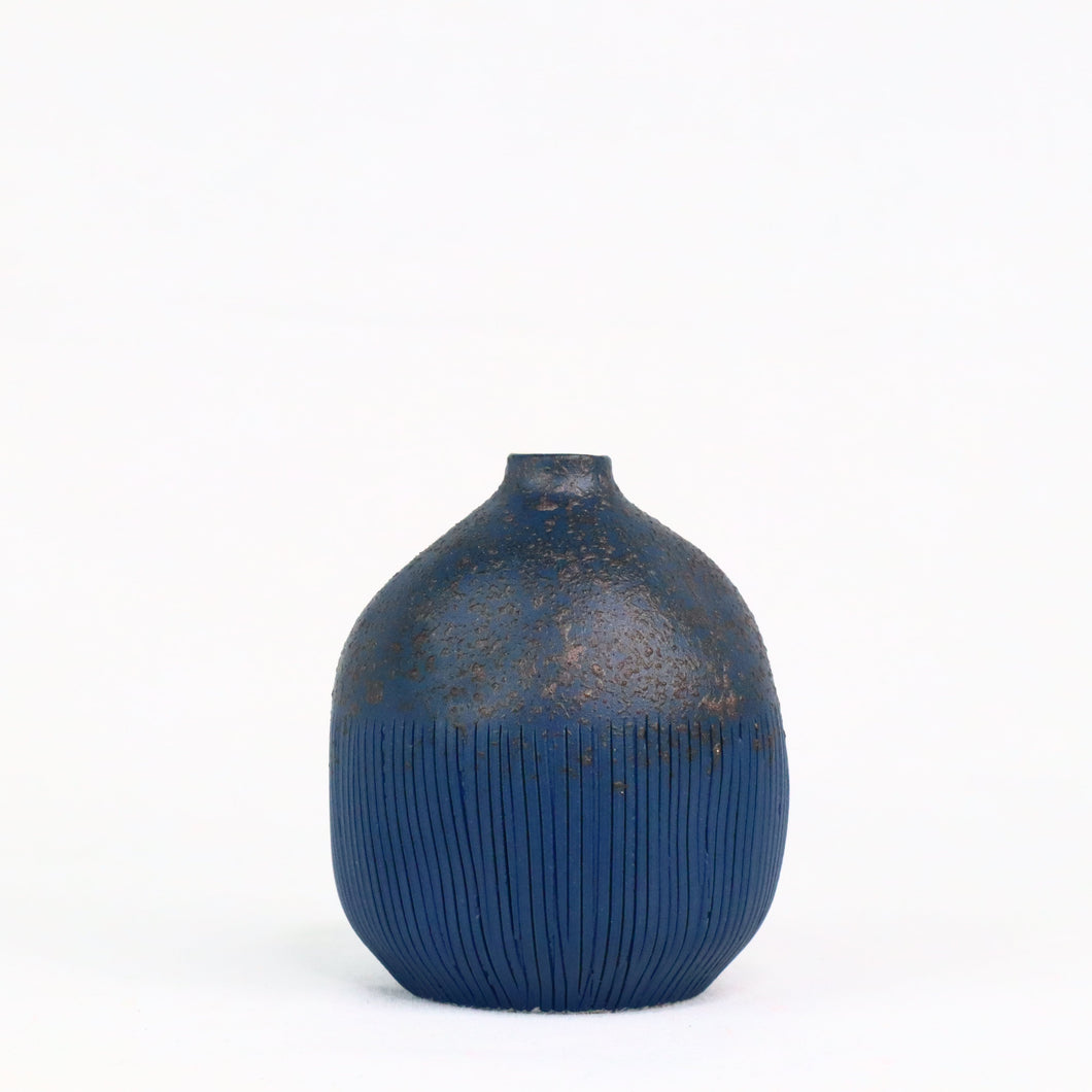Cucumis Vase, Blue speckle, small