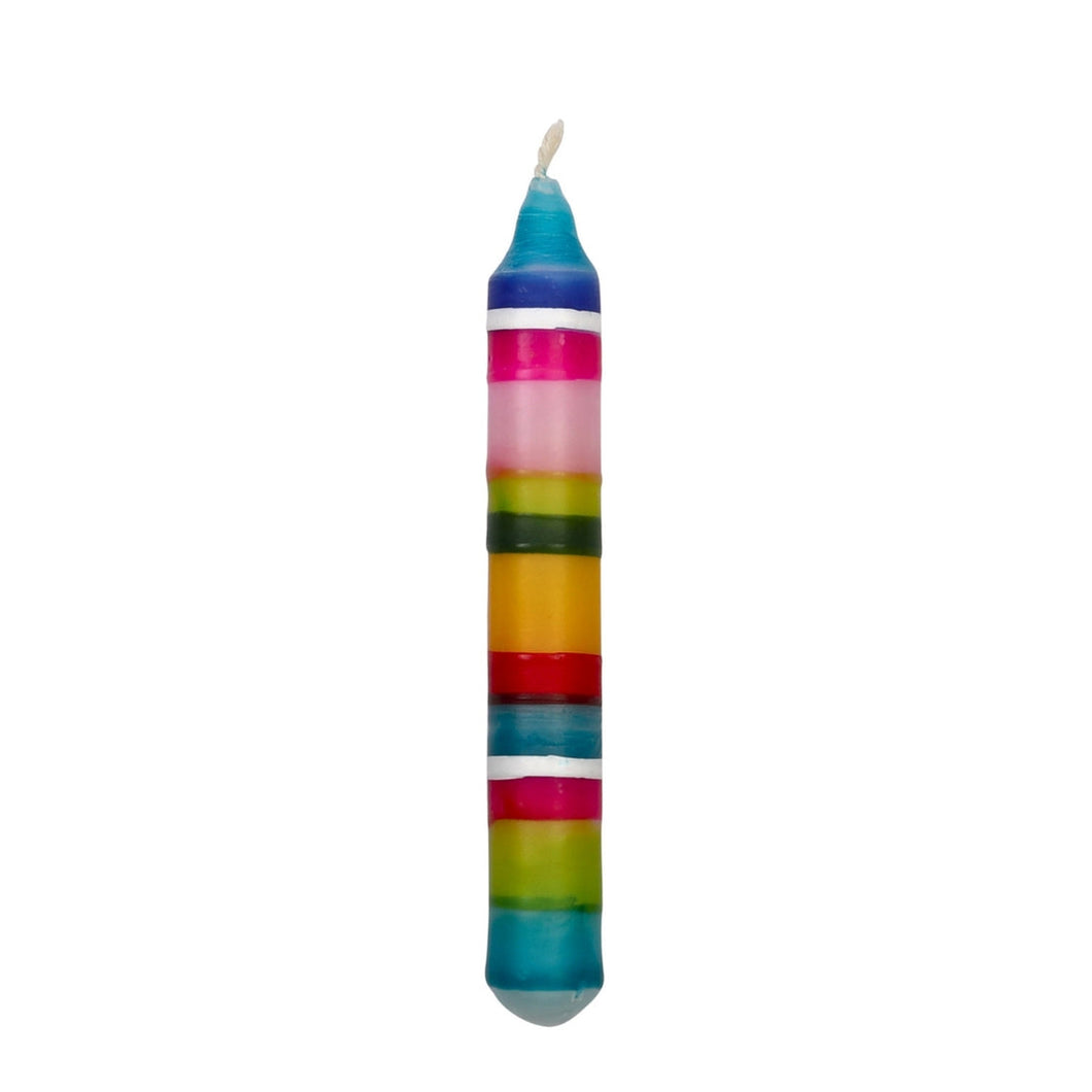 Birthday Candle - Horizontal Stripe (assorted colours)