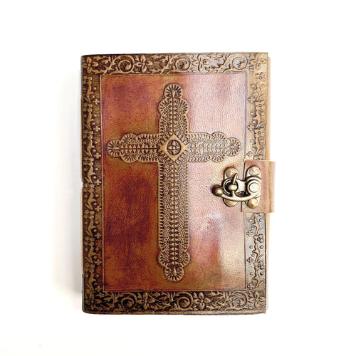Leather Journal - Cross with Lock
