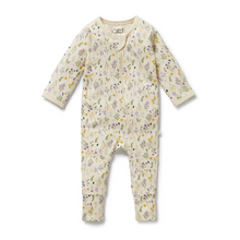 Load image into Gallery viewer, Bella Floral Organic Zip Suit with Feet