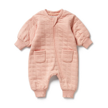 Load image into Gallery viewer, Pretty Pink Organic Quilted Growsuit