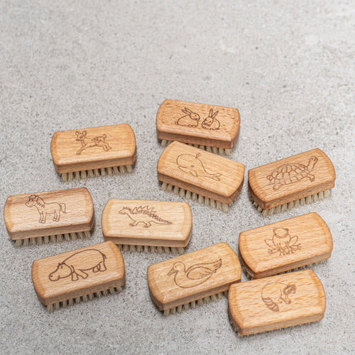 Children’s wooden nail brush - assorted animals